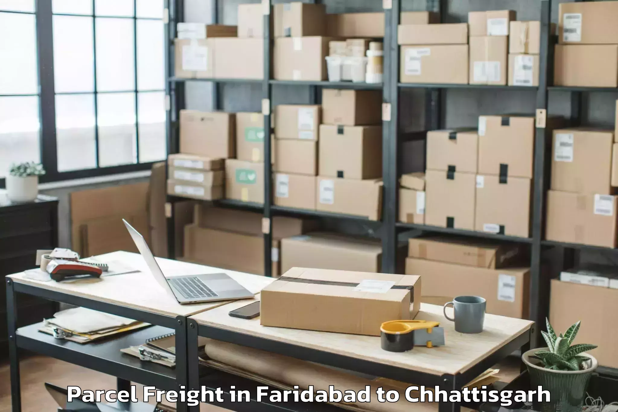 Get Faridabad to Dharamjaigarh Parcel Freight